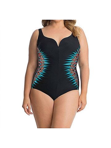 Miraclesuit Temptress One Piece Swimsuit - Plus in Casbah (view 2)