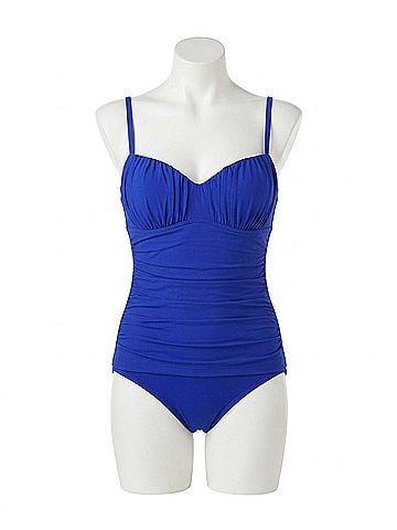 Miraclesuit Rialto One Piece Swimsuit - Plus in Electric Blue (view 1)