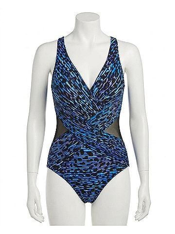 Miraclesuit Crossover One Piece Swimsuit in Purr-Fection (view 1)