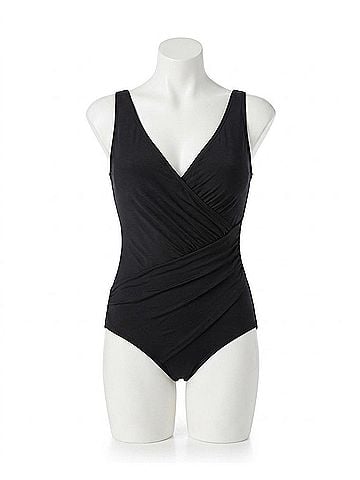Miraclesuit Oceanus Surplice One Piece Swimsuit - Plus in Black (view 1)