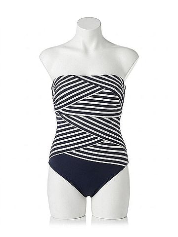 Miraclesuit Muse Bandeau Underwire One Piece in Navy (view 1)