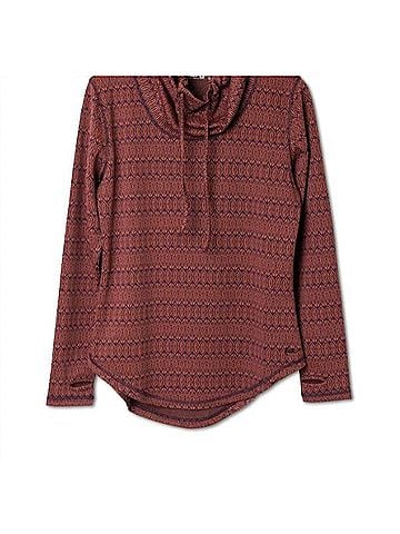 Kavu Women's Skylar Cowl Neck Sweater in Sunset Knit (view 2)