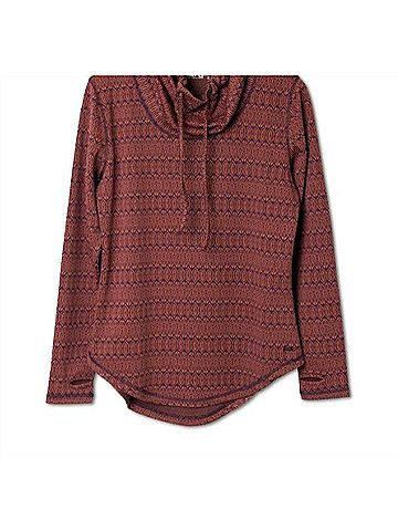 Kavu Women's Skylar Cowl Neck Sweater in Sunset Knit (view 2)