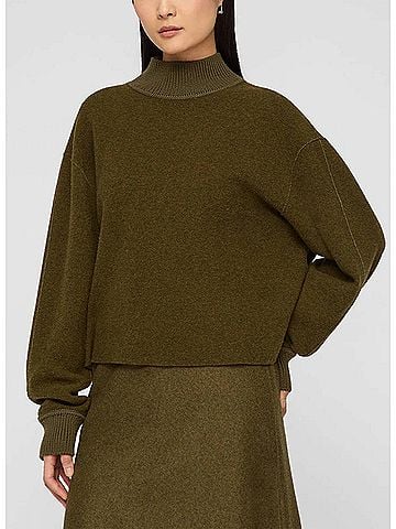Lafayette 148 New York Double Face Jersey Reversible Top in Forage Green (view 2)
