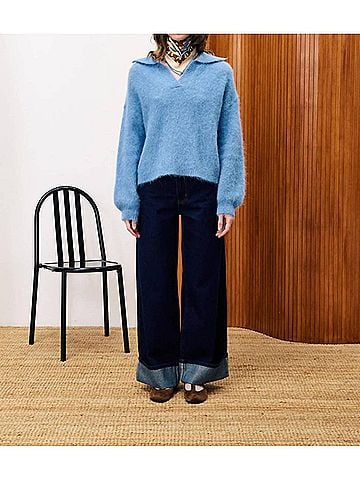 FRNCH Josse Sweater in Bleu Jean (view 2)
