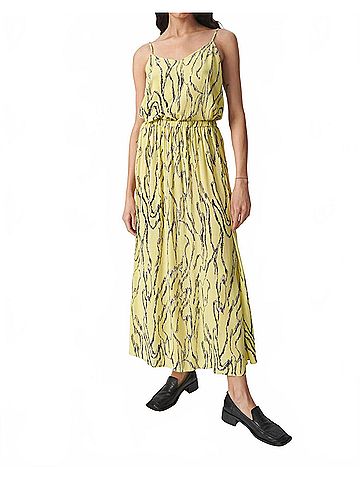 Soaked Zaya Elastic Waist Midi Skirt in Endive Traces (view 2)