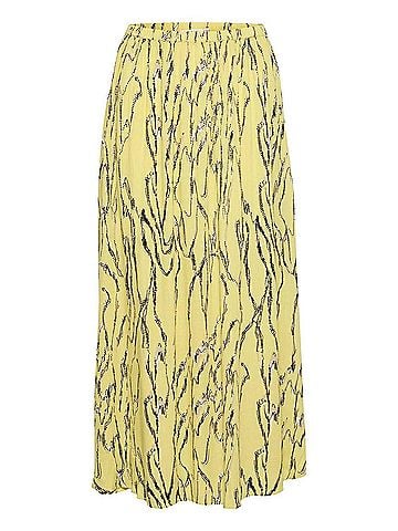 Soaked Zaya Elastic Waist Midi Skirt in Endive Traces (view 1)
