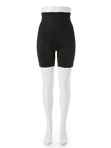 Miraclesuit Shape Away With Back Magic Lace Hi-Waist Boyshort in Black (view 1)