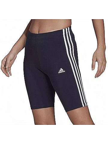 Adidas Women's 3-Stripe Bike Shorts in Legend Ink/White (view 2)