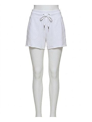 Calvin Klein Women's Performance Ribbed Waistband Shorts in White (view 1)