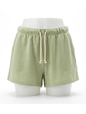 perfectwhitetee Layla French Terry Shorts in Pistachio (view 1)