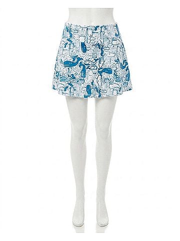 Lilly Pulitzer Aila Upf 50+ Skort in Nassau Blue Thar She Blows (view 1)