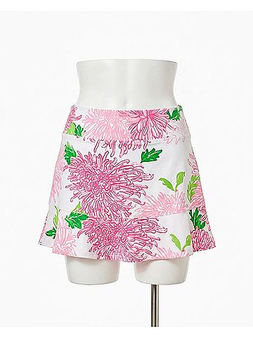 Lilly Pulitzer Zadora Upf 50+ High Rise Skort in Resort White Lil Go With The Flow (view 1)