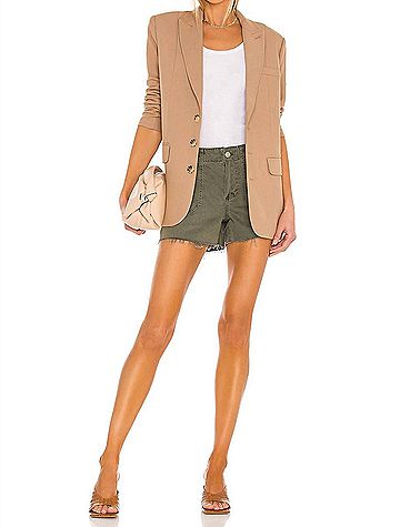 Paige Mayslie Utility Short in Vintage Ivy Green (view 2)