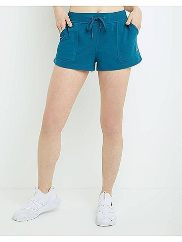 Champion Campus French Terry Shorts in Blue (view 2)