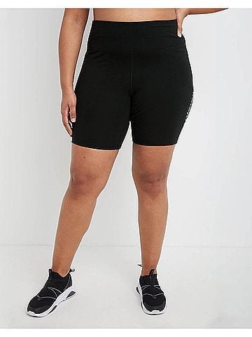 Champion Women's Champion Authentic Bike Shorts Script in Black (view 2)