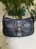 Coach 100% Leather Black Silver Shoulder Bag One size - photo 5