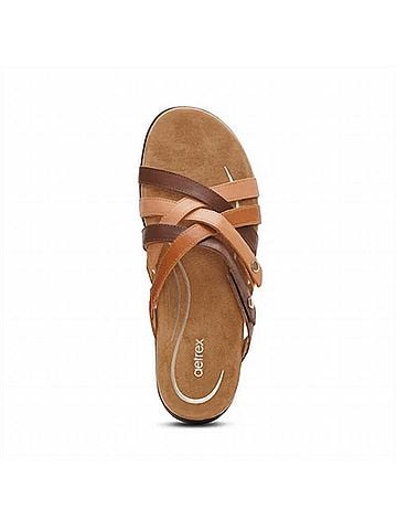 Aetrex Women's Kasey X Strapslide Sandal in Tan Multi (view 2)
