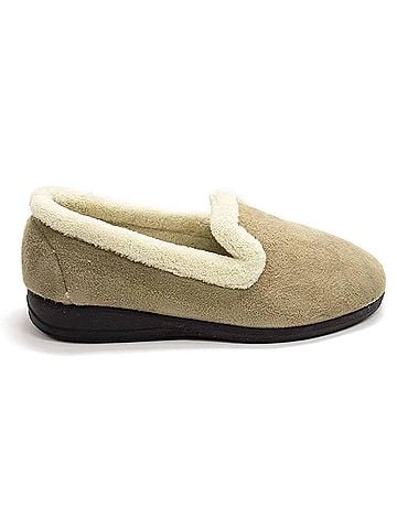 Spring Step Women's Isla Slip On Slipper in Beige (view 1)