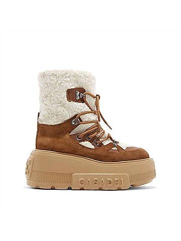 Casadei Women's Nexus Skipass Faux Fur Boot in Tan (view 1)