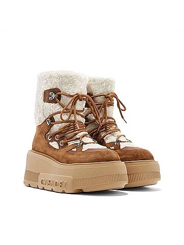 Casadei Women's Nexus Skipass Faux Fur Boot in Tan (view 2)