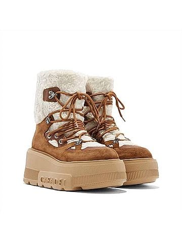 Casadei Women's Nexus Skipass Faux Fur Boot in Tan (view 2)