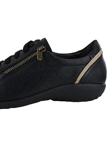 Naot Women's Moko Lace Up Shoes in Soft Black Leather / Khaki Beige Leather (view 2)