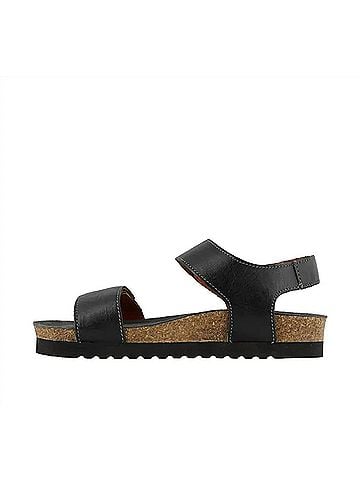 Taos Women's Luckie Sandals in Black Leather (view 2)