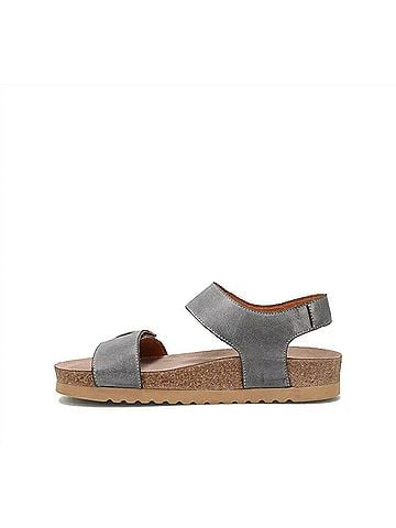 Taos Women's Luckie Sandals in Steel Leather (view 2)