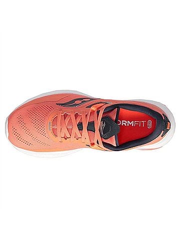 Saucony Women's Guide 15 Wide Running Sneaker in Sunstone/Nightrose (view 2)