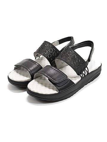 Jambu Women's Alba Non-Slip Sandals in Black (view 2)