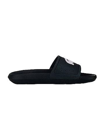 Lacoste Women's Croco Slide Sandals in Dark Green (view 1)