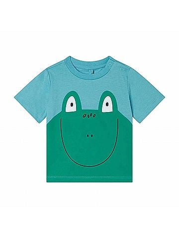 Stella McCartney Baby Boy Frog Face Print Tee in Blue (view 1)