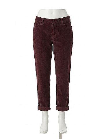 Hatch Women's The Boyfriend Corduroy Pants in Wine (view 1)