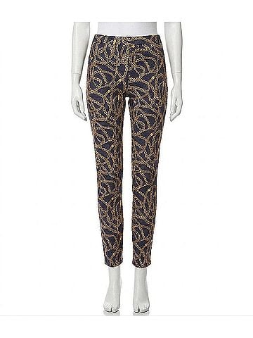 Michael Kors Printed Skinny Pants in True Navy/Gold (view 1)