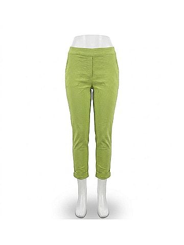 MADE IN ITALY Starlight Italian Magic Pants in Pistachio Green (view 1)