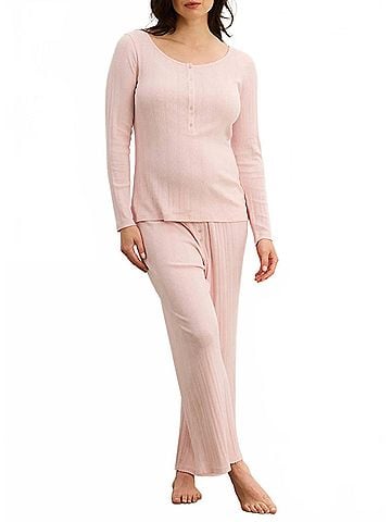 Hatch Pointelle Wide Leg Pant in Lotus (view 2)