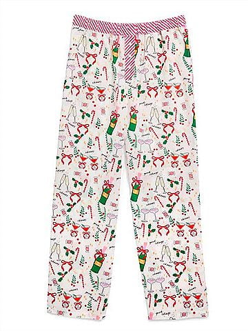 Shiraleah Celebration Boxer Pants in Ivory (view 1)