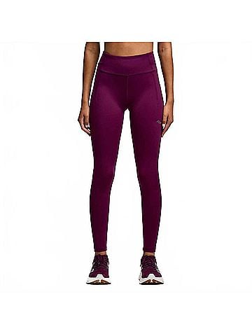 Saucony Fortify Crop Tight Leggings in Eggplant (view 2)