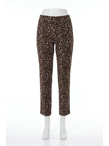 Joseph Ribkoff Animal Print Pull-On Pants in Beige/Black (view 1)