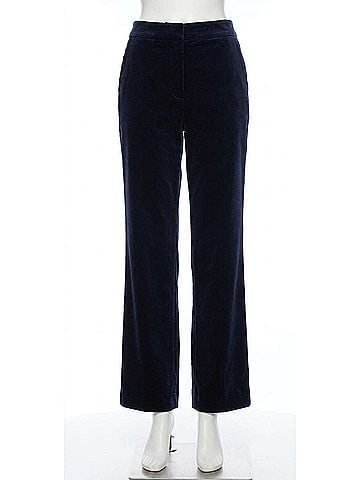 Trovata Finch Straight Leg Pant in Dark Sapphire Velvet (view 1)