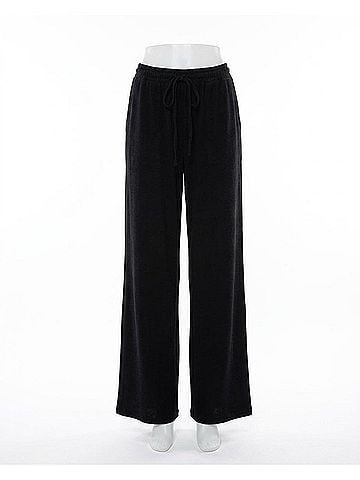 Bella Dahl Kylie Wide Leg Drawstring Pant in Black (view 1)
