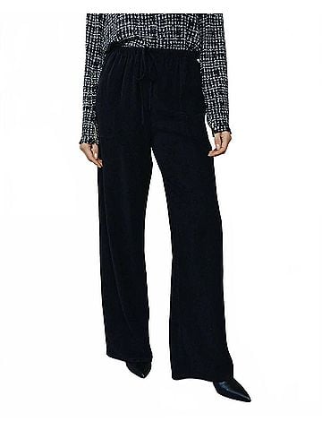 Bella Dahl Kylie Wide Leg Drawstring Pant in Black (view 2)