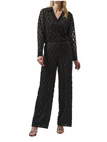 Joseph Ribkoff Relaxed Full-Length Trousers in Black (view 2)