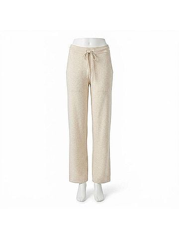 TKEES Sunday Sweater Pants in Cream (view 1)