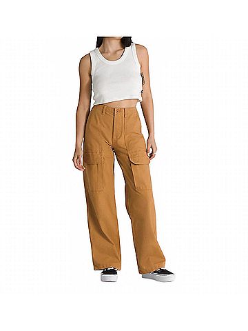 Vans Arroyo Wide Leg Cargo Pants in Brown Sugar (view 2)