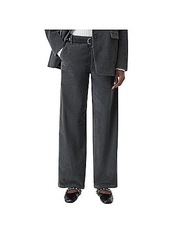Closed Selma Corduroy in Cosmic Grey (view 2)