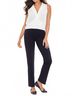 Miraclesuit Solid Black Tummy Control Work Leggings in Black Size S - photo 2