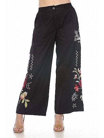 Johnny Was Drawstring Hem Cargo Pant in Malory (view 2)