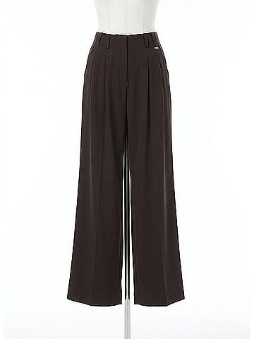 Lyssé Darcy Pleated Wide Leg Trouser in Double Espresso (view 1)
